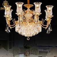 Lustre LED en cristal K9 moderne et luxueux, personnalisable, pour hall d'hôtel, villa, salon, escalier suspendu, décoration