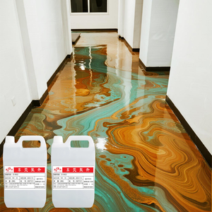 Hiệu suất cao tự san lấp mặt bằng nhựa <span class=keywords><strong>epoxy</strong></span> rõ ràng và chất làm cứng cho 3D kim loại sàn & chế biến gỗ & đóng gói xây dựng - Product Image 1