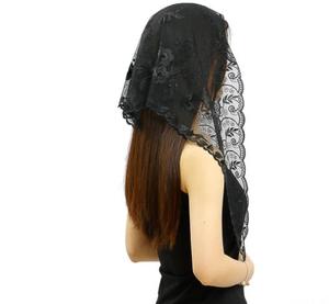 Multi Colors Spanish Style Lace Mantilla Women Head Covering Catholic Veil - Product Image 2