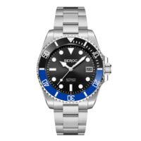 Montre automatique pour homme avec lunette en céramique bicolore, fabrication OEM personnalisée, étanche 300 m, montre de plongée, montre mécanique automatique