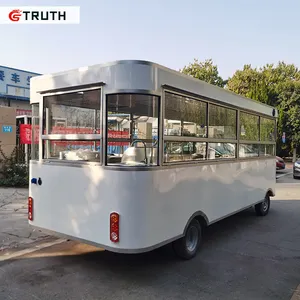 Venta de fábrica camión de comida móvil barbacoa Catering remolque Carro de comida autobús para EE. UU.