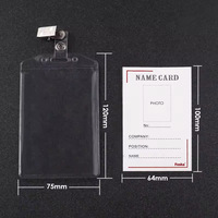 Protecteur de carte vertical étanche Foska avec clips porte-badge en métal et sangles en PVC pour cartes de proximité RFID et cartes de crédit