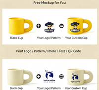 Mug créatif en céramique à grande poignée, résistant au lave-vaisselle, tasse à eau de café mignonne et de grande valeur, logo personnalisé disponible, cadeau idéal