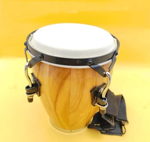 Instrumento Musical de Percusión Orff al por Mayor, Tambor Conga de Madera Sólida de 8 Pulgadas con Piel de Oveja para Entretenimiento Musical Infantil - Product Image 2