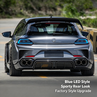 Feux arrière LED à lentille fumée pour VW Scirocco MK3 2009-2014 pré-lifting, clignotants séquentiels dynamiques, plug and play