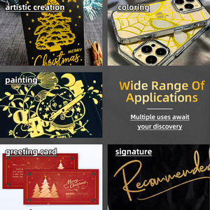 Ensemble de marqueurs d'art métalliques en plastique, 12 couleurs, stylos métalliques, marqueurs d'art pour papier, pierre, carte, bricolage, artisanat pour enfants - Product Image 6