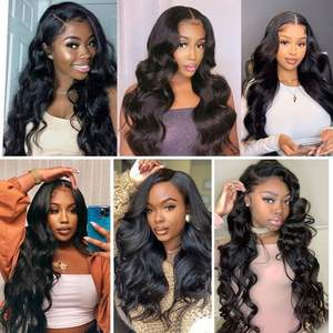 Un bonnet de <span class=keywords><strong>cheveux</strong></span> longs avec une coiffure en dentelle ondulée réaliste pour la tête. - Product Image 6