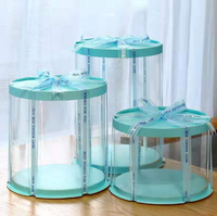 Boîte à gâteaux transparente pvc clair cadeau boîte à gâteaux emballage 10 pouces boîte à gâteaux