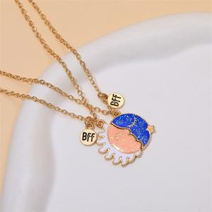 Nouvelles idées de produits 2026, série BFF, pendentif d'amitié étoile et lune, bonne sœur, <span class=keywords><strong>couple</strong></span>, bijoux fins, colliers - Product Image 3