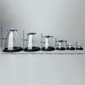 Masques d'anesthésie réutilisables pour animaux de compagnie, masques respiratoires vétérinaires pour chats et chiens, 6 tailles, sans ouverture pour CO2 - Product Image 1