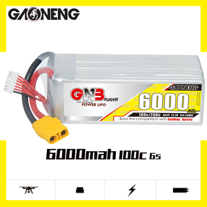 Batterie LiPo GNB GAONENG 6S 6000mAh 22.2V 100C 200C XT90 à décharge rapide pour hélicoptère, voiture RC, bateau, camion, buggy, truggy, tank - Product Image 2