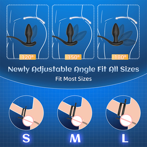 Анальный вибратор с дистанционным управлением, 10 режимов вибрации, массажер простаты с замедляющим кольцом, мужской анальный вибратор-игрушка - Product Image 5