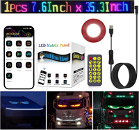 JHS Cars Plus Size Devil Eyes Light Colorful Eye Lamp Soft Screen pour vitres de voiture Large Programmable Flexible LED pour camions Car