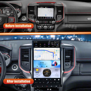 Aucar 14.4 "Tesla phong cách đơn vị đứng đầu với không dây Carplay màn hình Android Car đài phát thanh stereo đa phương tiện Player cho Dodge Ram 2019 2022 - Product Image 6