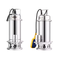 Pompa Kecil Tahan Asam-Alkali Bertekanan Tinggi QDX/WQD Pompa Submersible Baja Tahan Karat Auto-Start/Stop Pompa Pemotong Limbah