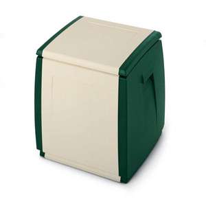 TERRY - 1001254 Contenedor de resina multifuncional 120 L. 54x54x57 - 1 rueda Verde-beige-EAN 8005646012549 COFRE DE PLÁSTICO - Product Image 1