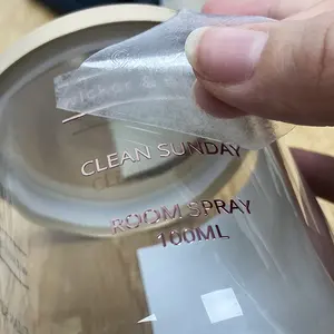 Benutzer definierte Druck Kerzen glas Flasche Silber folie Stempel Strukturierte Etiketten aufkleber für Kerzen gläser