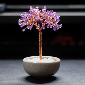 Yellow <b>Crystal</b> <b>Tree</b> Citrine Handmade Home Office Desktop Decoration Treasure Bowl Money <b>Tree</b> Gift - Product Image 2