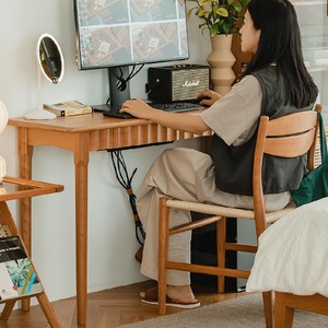 Juego de Silla y Escritorio Nórdico de Madera Maciza Jimei de 90 cm, 110 cm y 130 cm con Cajón, Muebles de Estudio - Product Image 2