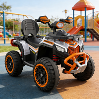 Quad électrique pour enfants 4x4 avec moteurs 390*4, batterie 12V 7Ah, télécommande 2.4G, lumières LED et musique