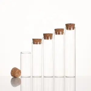 Ru Ster Mini Glazen Buis 22Mm Diameter Borosilicaatglas Opslag Flesjes Fles Met Kurk