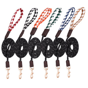 Set di collare e guinzaglio in pelle intrecciata traspirante inciso su misura <span class=keywords><strong>con</strong></span> scritta personalizzata del nome del cucciolo - Product Image 6