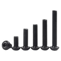 Baut Kepala Bulat Baja Hitam Oksida Gr10.9 M6 dari Bolts Company, ISO7380 Pabrik