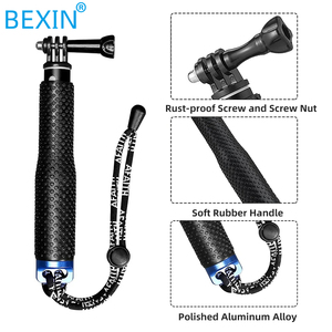 Bexin nóng bán Khả năng mở rộng 4 phần hợp kim nhôm Tự Chân Dung thanh chân đơn cầm tay - Product Image 4