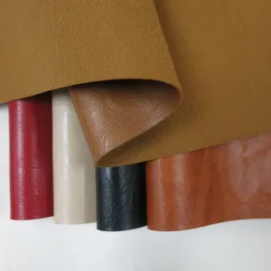 High quality brush backing synthetic leather for bags, sofa and shoes
