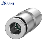 304 acier inoxydable raccord rapide PC 1/8 "1/4" 3/8 "1/2" BSP filetage externe trachée tuyau connecteur pièces pneumatiques