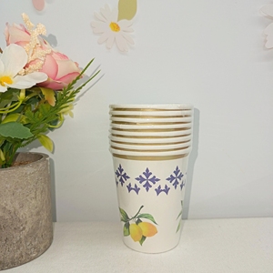 DAMAI Kid Happy Birthday Party Supplies Yellow Lemone Element Fruit Themed Plate <b>Disposable</b> <b>Tableware</b> Paper Plates Cups Napkins - Product Image 4