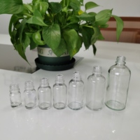 Flacon en verre pharmaceutique Euro de 1 oz transparent pour emballage de crème de soin de la peau