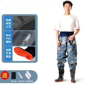 Cuissardes unisexes à taille haute, personnalisables, durables, entièrement imperméables et respirantes en nylon/polyester pour la <span class=keywords><strong>pêche</strong></span> et les activités <span class=keywords><strong>de</strong></span> plein air - Product Image 6
