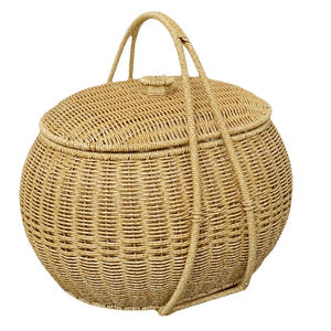 ตะกร้าหวายสานสไตล์<span class=keywords><strong>ญี่ปุ่น</strong></span>สำหรับปิกนิกกลางแจ้งและกระเช้าดอกไม้ผลไม้ที่เก็บชุดน้ำชา - Product Image 4