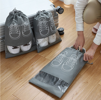 Sac fourre-tout écologique réutilisable en non-tissé avec cordon de serrage, résistant à l'humidité, idéal pour le shopping, l'emballage de chaussures et de chaussettes - Grande Vente