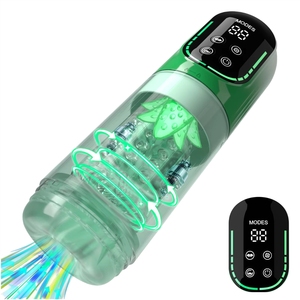 Masturbador Masculino Premium Ecológico de TPE con Funciones de Empuje, Succión y Vibración, Impermeable para Mayor Placer - Product Image 3