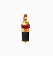 Best-seller Borne d'amplificateur de haut-parleur en fibre de carbone plaqué or cuivre 4mm