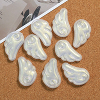 Pendentif Ailes d'Ange 3D en Acrylique Scintillant Double Face Motif Daisy Fantasy pour DIY, Épingles à Cheveux et Accessoires de Bijoux Mobiles