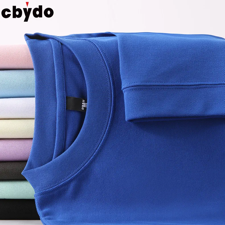 Cbydo 코튼 폴리 에스테르 블렌드 커스텀 티셔츠 캔디 컬러 디자인 로고 인쇄 빈 대형 화이트 T 셔츠 옷 t 셔츠 남성용
