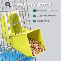 Mangeoire automatique externe pour oiseaux, distributeur à trémie basculante pour perroquet, mangeoire anti-déversement pour cage