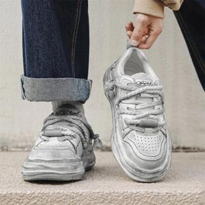 <span class=keywords><strong>รองเท้า</strong></span>ผ้าใบเพิ่มความสูงแบบซ่อน 7 ซม. สไตล์เรโทร ดีไซน์เก๋ ทนทาน <span class=keywords><strong>พื้น</strong></span>หนา ใส่ได้ทุกฤดู - Product Image 1