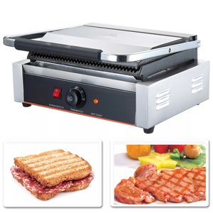 2200W Kommerzieller Elektrischer Panini-Grill Professioneller Sandwich-Maker mit Gerilltem Kontaktgrill für Burger 811E - Product Image 3