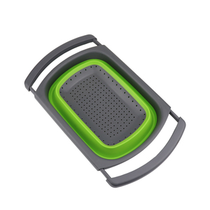 ตะกร้ากรองผักผลไม้แบบพับได้ รูปทรงสี่เหลี่ยม วางเหนืออ่างล้างจาน ทำจากพลาสติก - Product Image 5