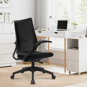 Silla de oficina ergonómica moderna con tela de elevación y estilo de diseño de malla para mayor comodidad y estilo