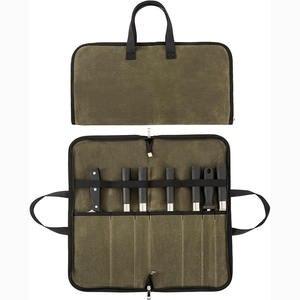 Free sample Durable Canvas Portable Chef <b>Knife</b> Bag With 24 Slots <b>Holders</b> <b>Knife</b> Roll Storage Bag - Product Image 1
