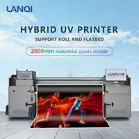 Cinta para impresora UV híbrida LANQI de 2m, película flexible para impresora UV, tela para caja de luz, vinilo autoadhesivo retroiluminado y frontalmente iluminado.
