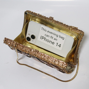 Bolso de Mano Pequeño de Lujo para Mujer, con Cristales, Diamantes de Imitación y Piedras, Estilo Clásico para Bodas y Eventos - Product Image 5