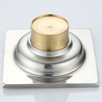 Harga Pabrik Saringan Lantai Persegi Modern Stainless Steel Lapis Krom 10x10cm Anti Bau untuk Kamar Mandi & Dapur