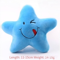 Jouet en peluche sonore pour chien et chat, en forme d'étoile de mer souriante, motif dessin animé, très populaire