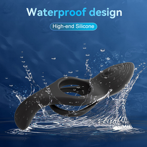 Siliconen dubbele ringvibrator penisring voor vertraagde ejaculatie, seksproduct voor koppels - Product Image 4